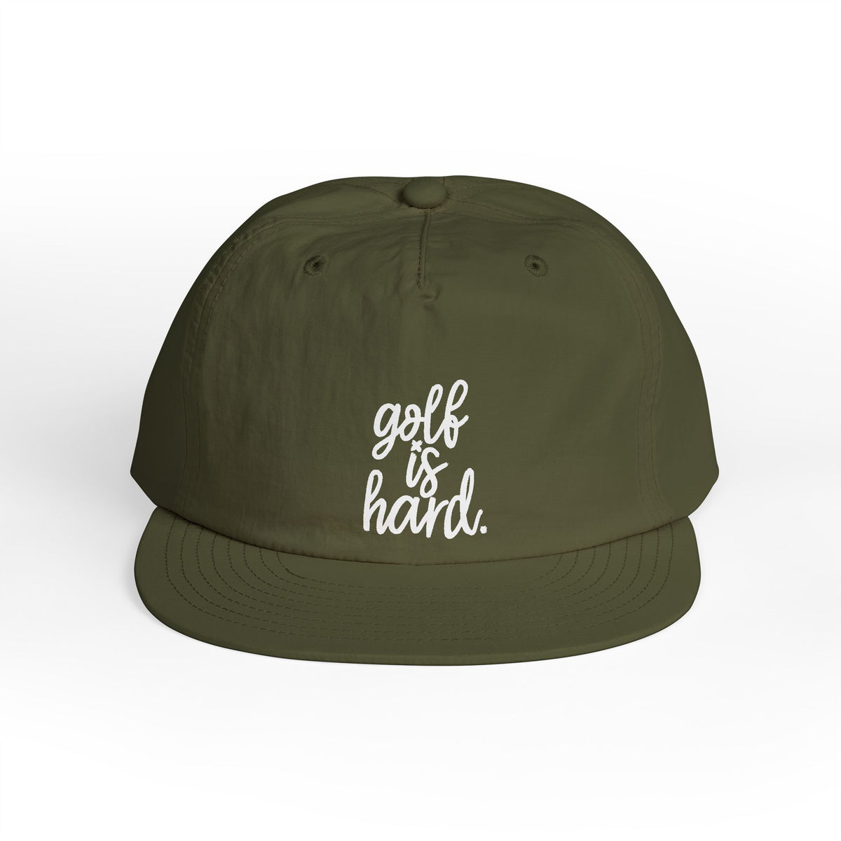 golf is hard. Nylon Snapback