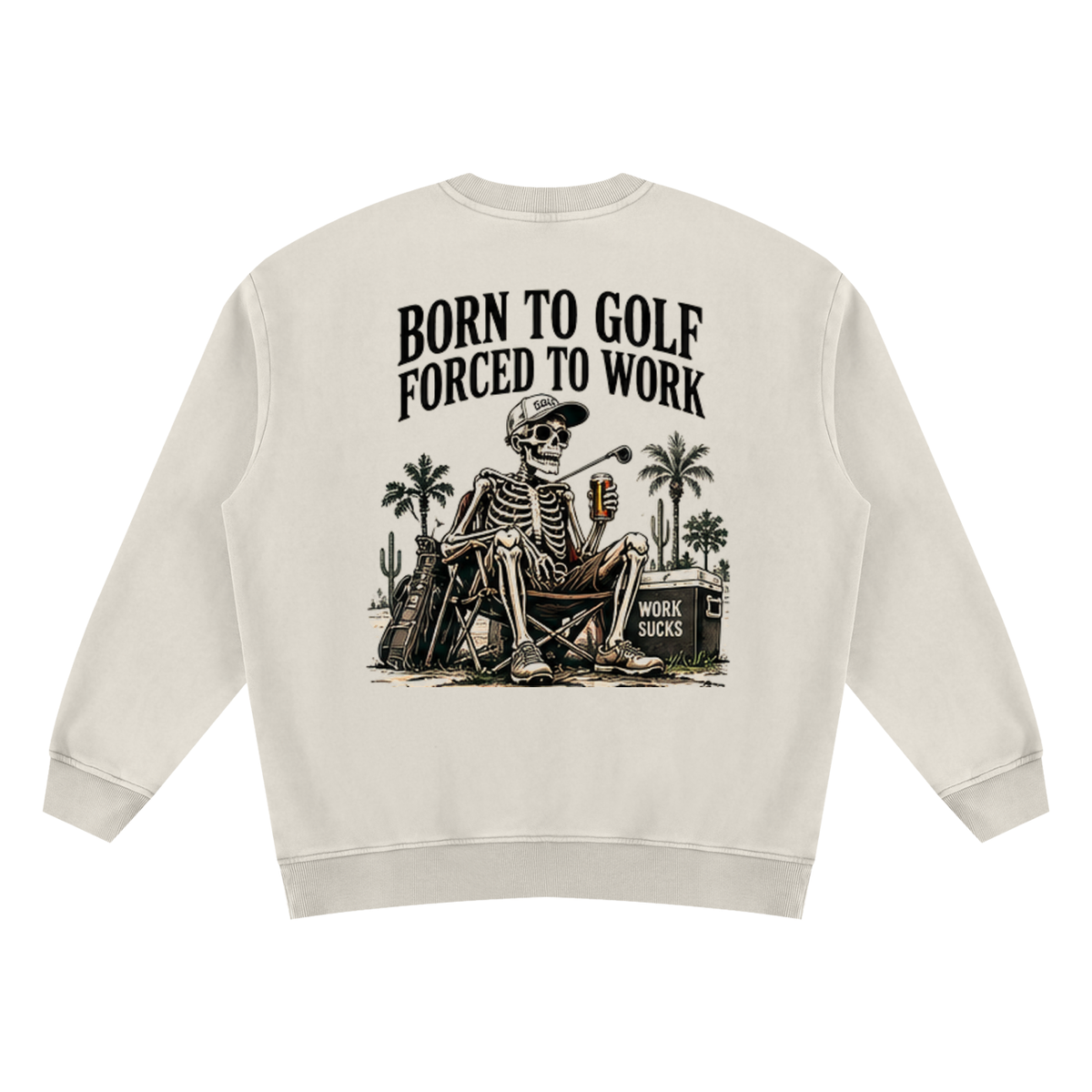 Born To Golf Vintage Wash Fleece Sweatshirt