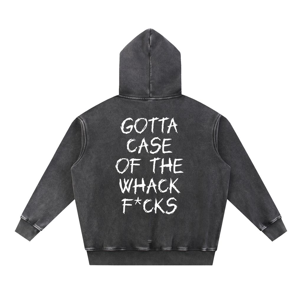 Case of the Whack F*cks Snow Wash Fleece Oversize Hoodie