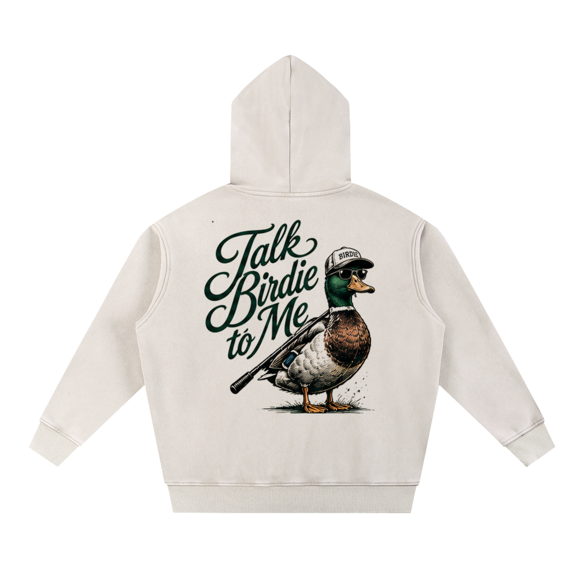 Talk Birdie to Me Snow Wash Fleece Oversize Hoodie