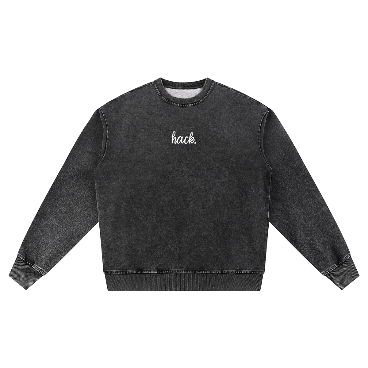 Case of the Whack F*cks Snow Wash Oversized Crewneck Sweatshirt
