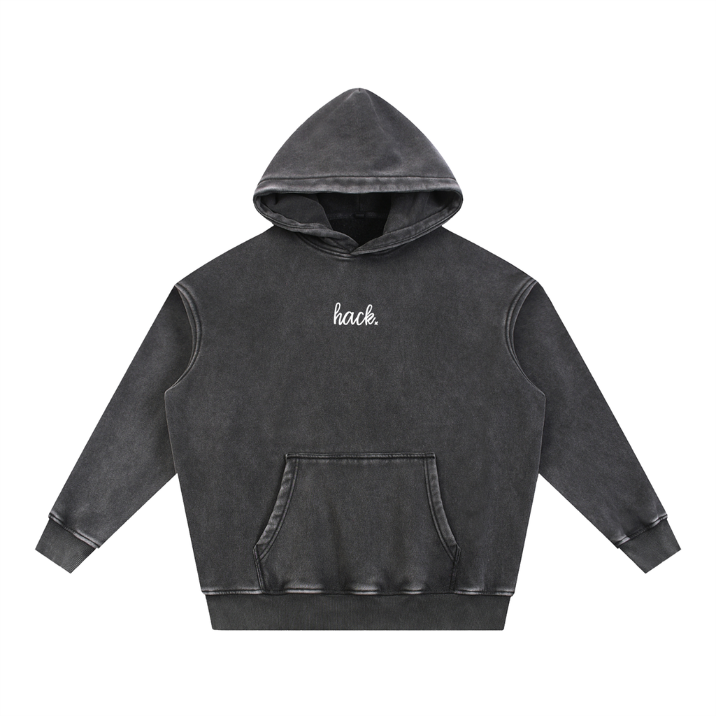 Case of the Whack F*cks Snow Wash Fleece Oversize Hoodie