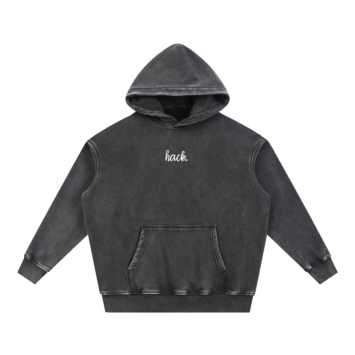 Case of the Whack F*cks Snow Wash Fleece Oversize Hoodie