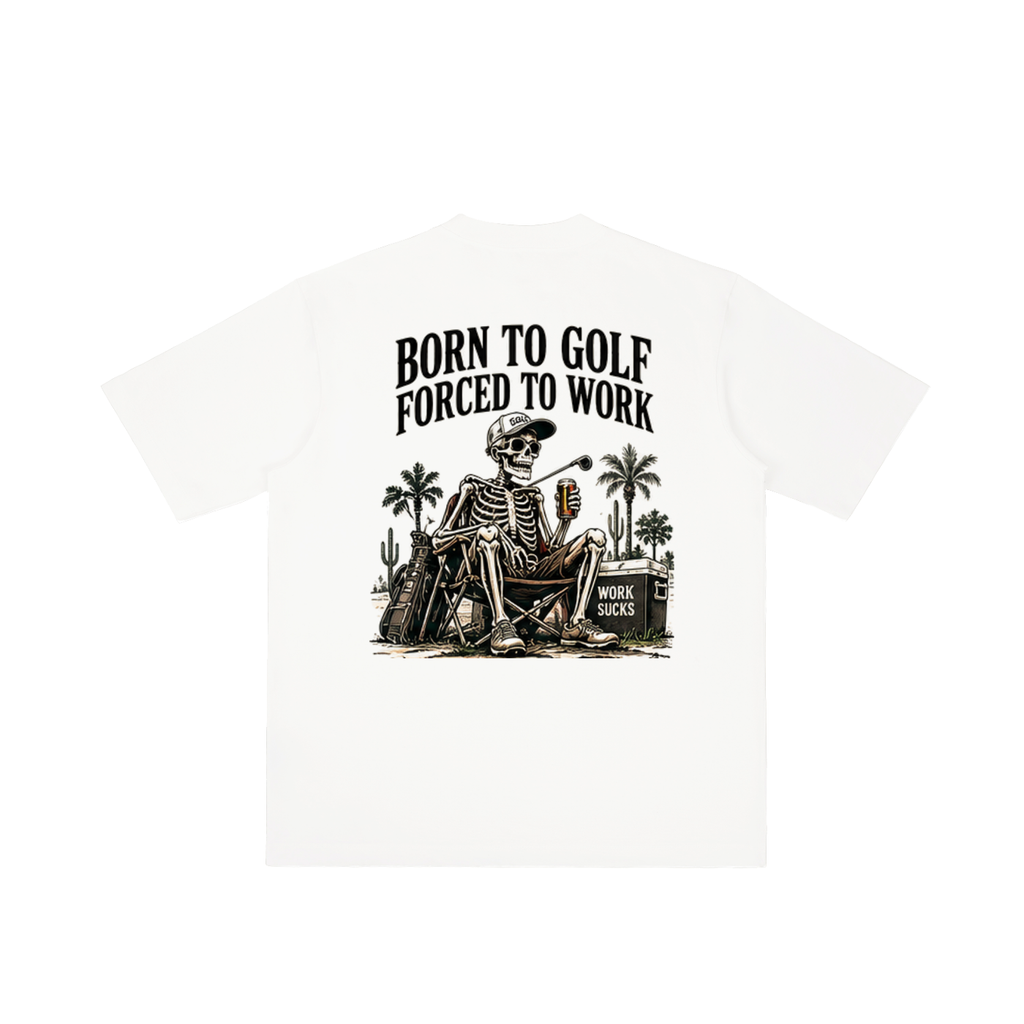 Born To Golf Vintage Wash Drop Shoulder T-shirt
