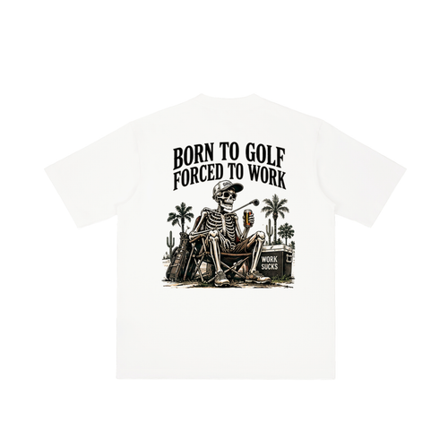 Born To Golf Vintage Wash Drop Shoulder T-shirt