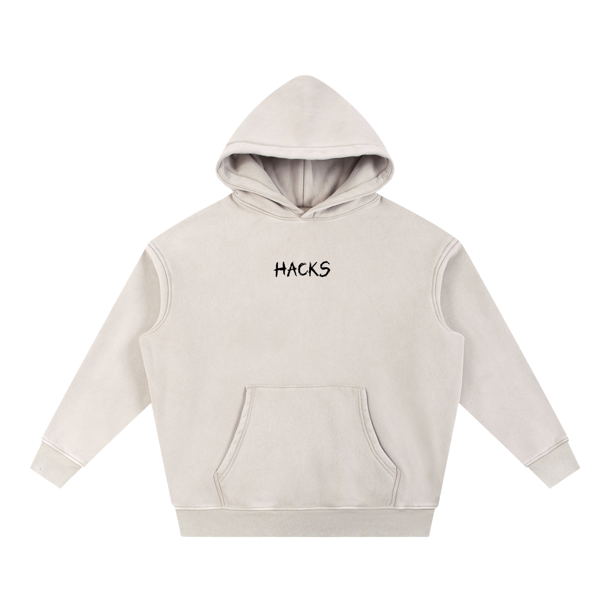 Tapped In Snow Wash Fleece Oversize Hoodie