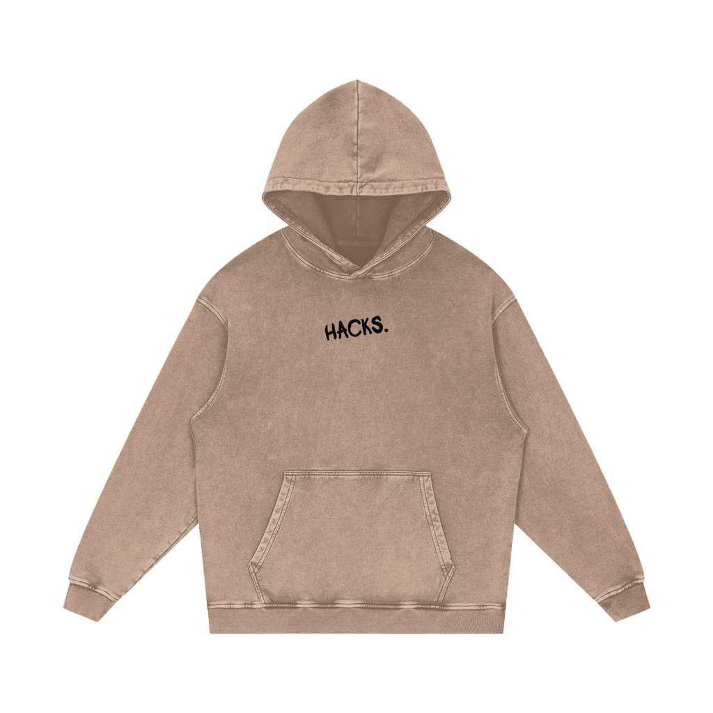 Drunk? Yes. Snow Washed Loose Cotton Hoodie