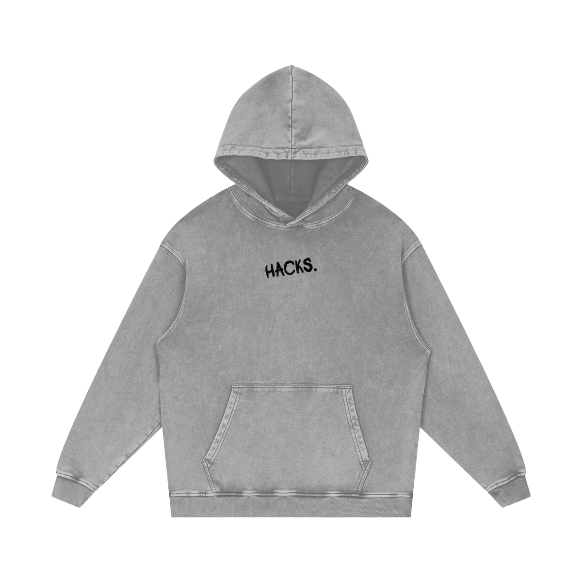 Drunk? Yes. Snow Washed Loose Cotton Hoodie